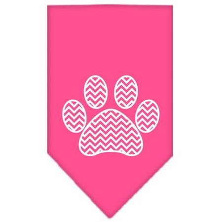 UNCONDITIONAL LOVE Chevron Paw Screen Print BandanaBright Pink Large UN798406